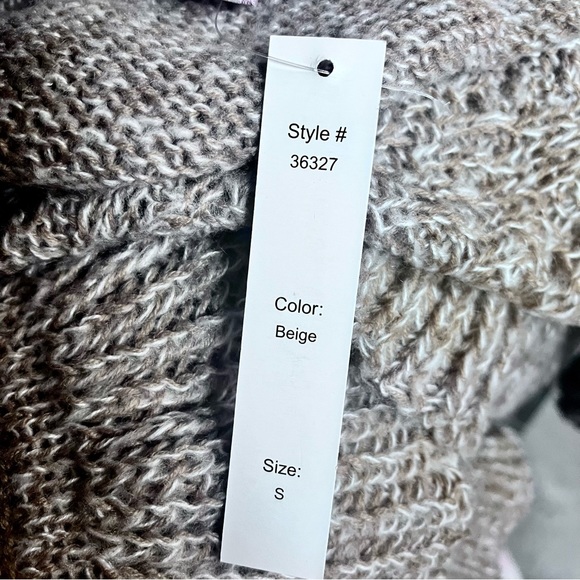 Carol Rose Beige Cardigan with Cascading Front ;Size Small NWT! - Picture 12 of 13